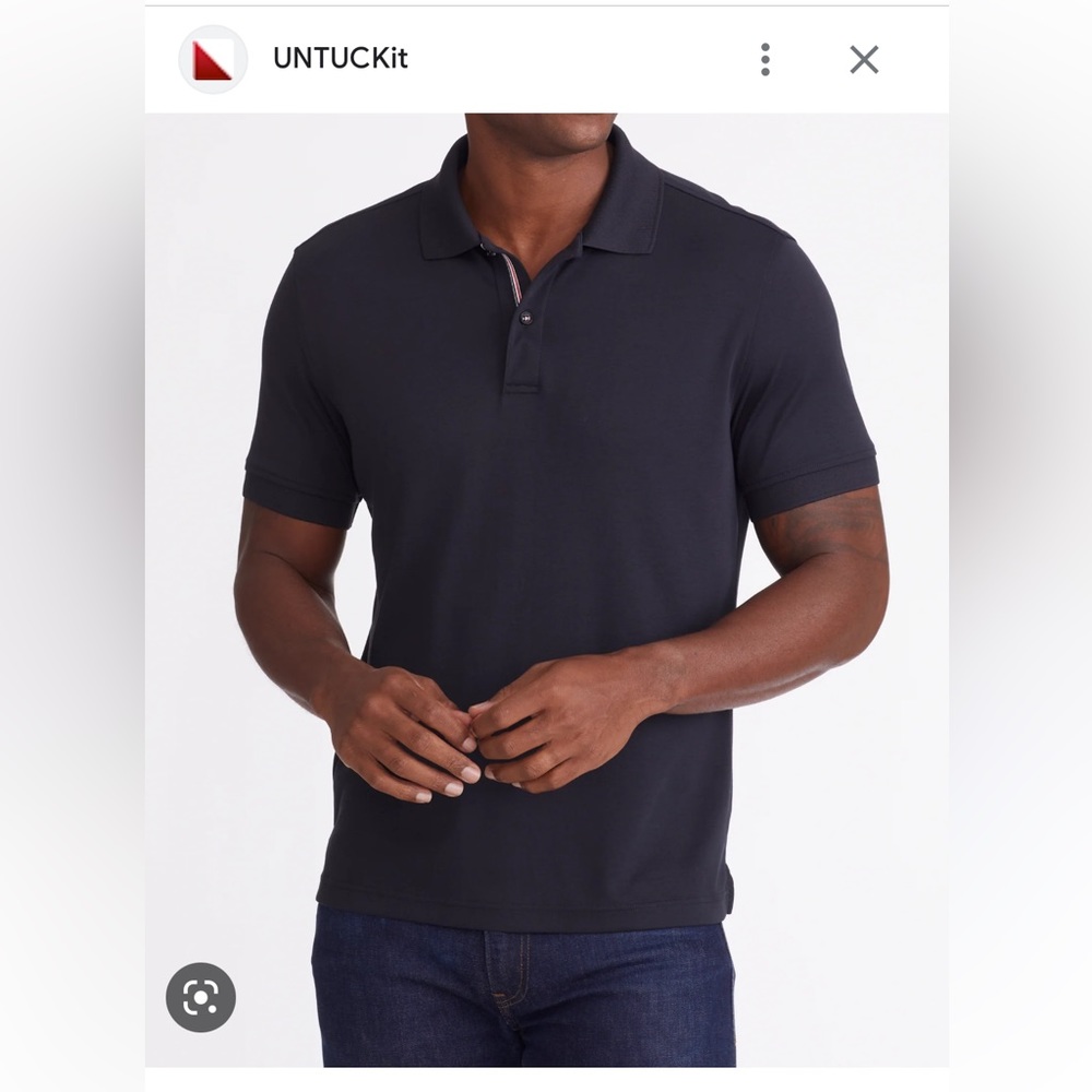 🌟NEW W/O TAGS🌟 UNTUCKit Damaschino Wrinkle-Free Polo - Navy